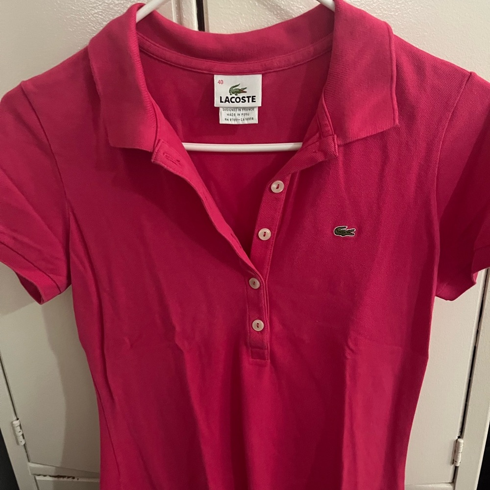 Lacoste Pink Polo Shirt